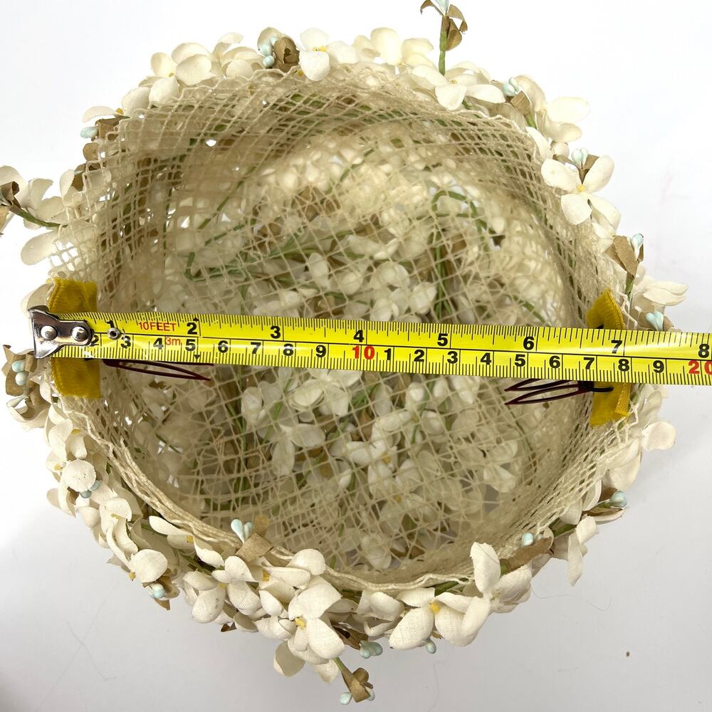 Vintage 60s Fascinator Pillbox Hat Dimensional Floral with Combs One Size - Picture 4 of 7